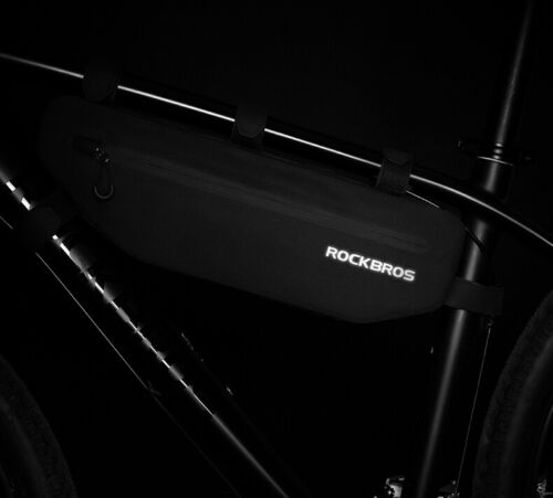 ROCKBROS 3L Bicycle Triangle Bag Waterproof Bike Frame Bag Black Large Capacity - Picture 8 of 12