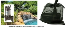 Tsurumi 3000 GPH 2PU 50PU2.15S 1/5 HP Submersible Pond Waterfall Pump +FREE BAG
