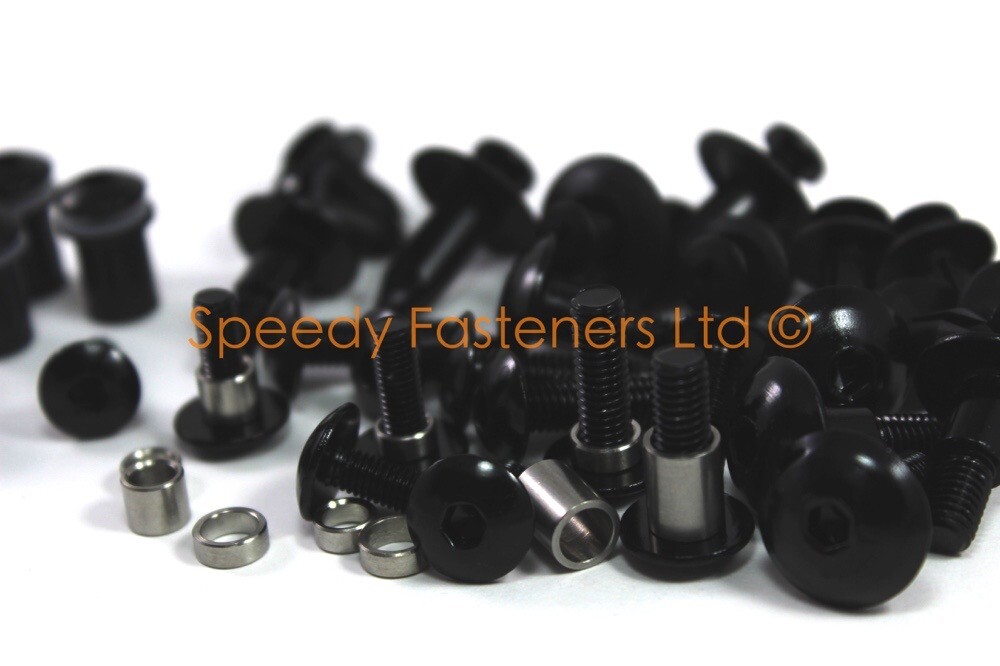 Honda VFR 800 VFR800 19982001 Black Aluminium Alloy Fairing Bolts