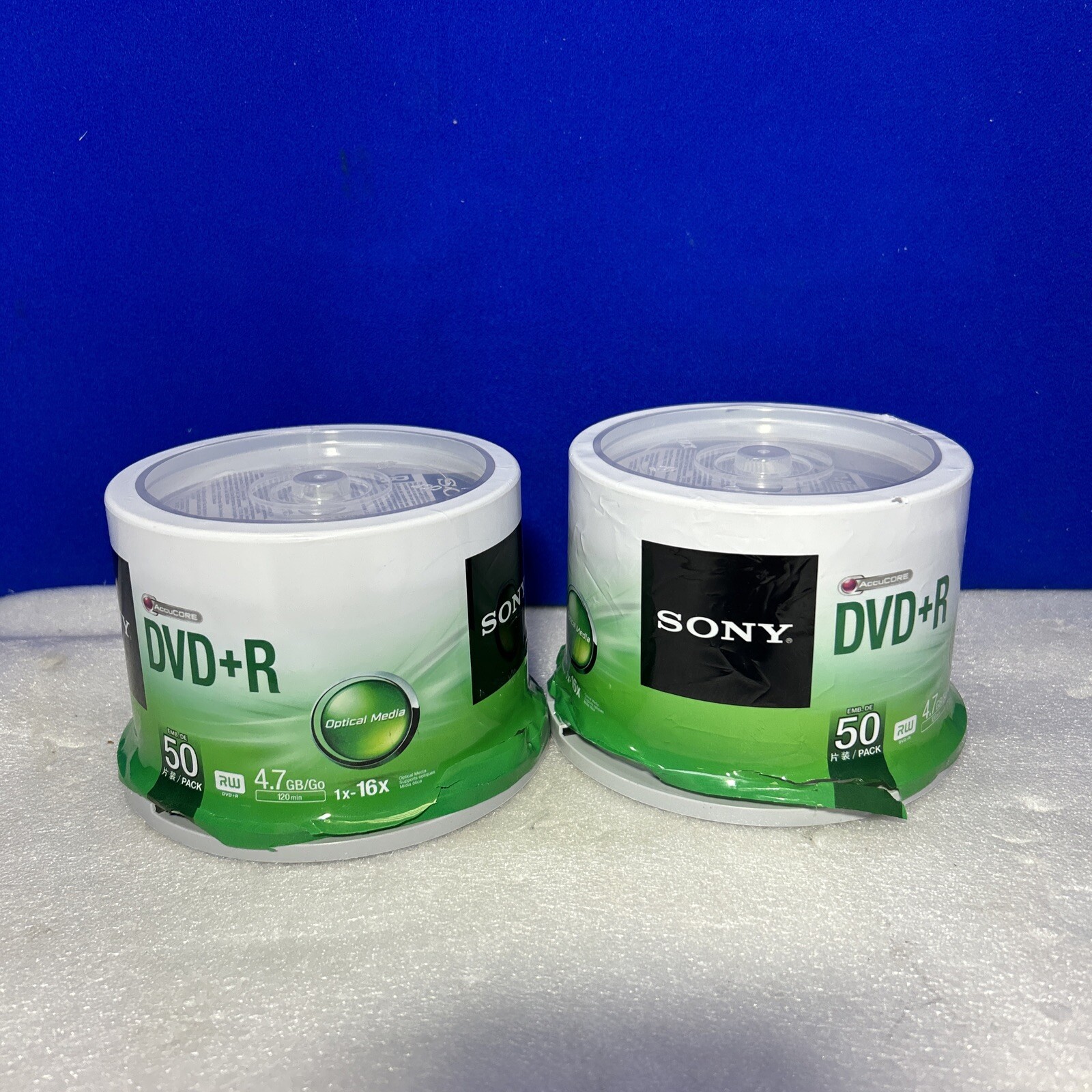 Sony Dvd R 2x 50 Pack SONY DVD-R, 120 Min 4.7 GB, 1-16X open box | eBay