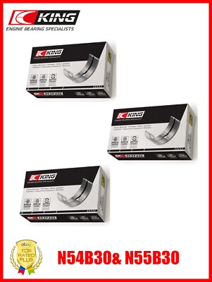 King Engine 0.50 mm Rod Bearings Set of 3 For BMW N54B30 N55B30 CR222SV0.5
