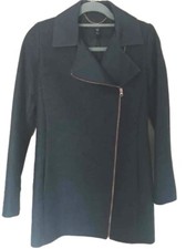Baukjen Grey/black Wool Coat With Zip 2 Pockets Brand New 10 38 M