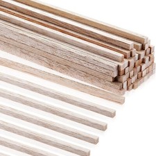 30 Pcs 1/4 x 12 Inch Wooden Square Dowel Rod Unfinished Sticks for DIY Crafts