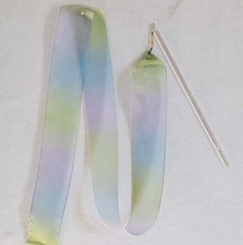 Child Worship Dance Streamer w 12" Rod - multicolor - 52" x 2.5"