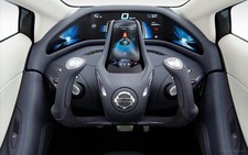 Cars interior nissan concept art vehicles glider Desk Mat Stitched