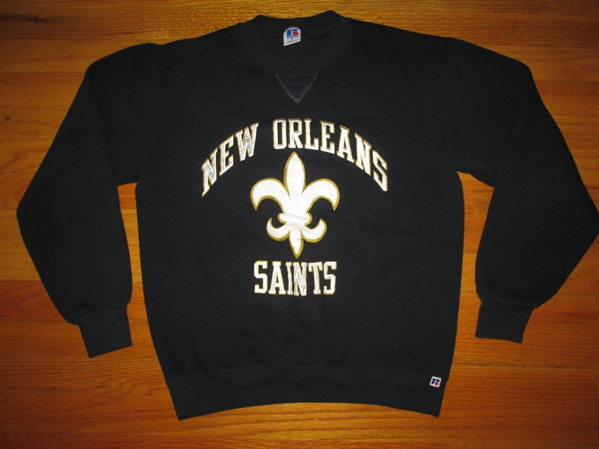 NEW ORLEAN SAINTS Vtg 90s 80s Russell Athletic Sweater Sweat shirt 