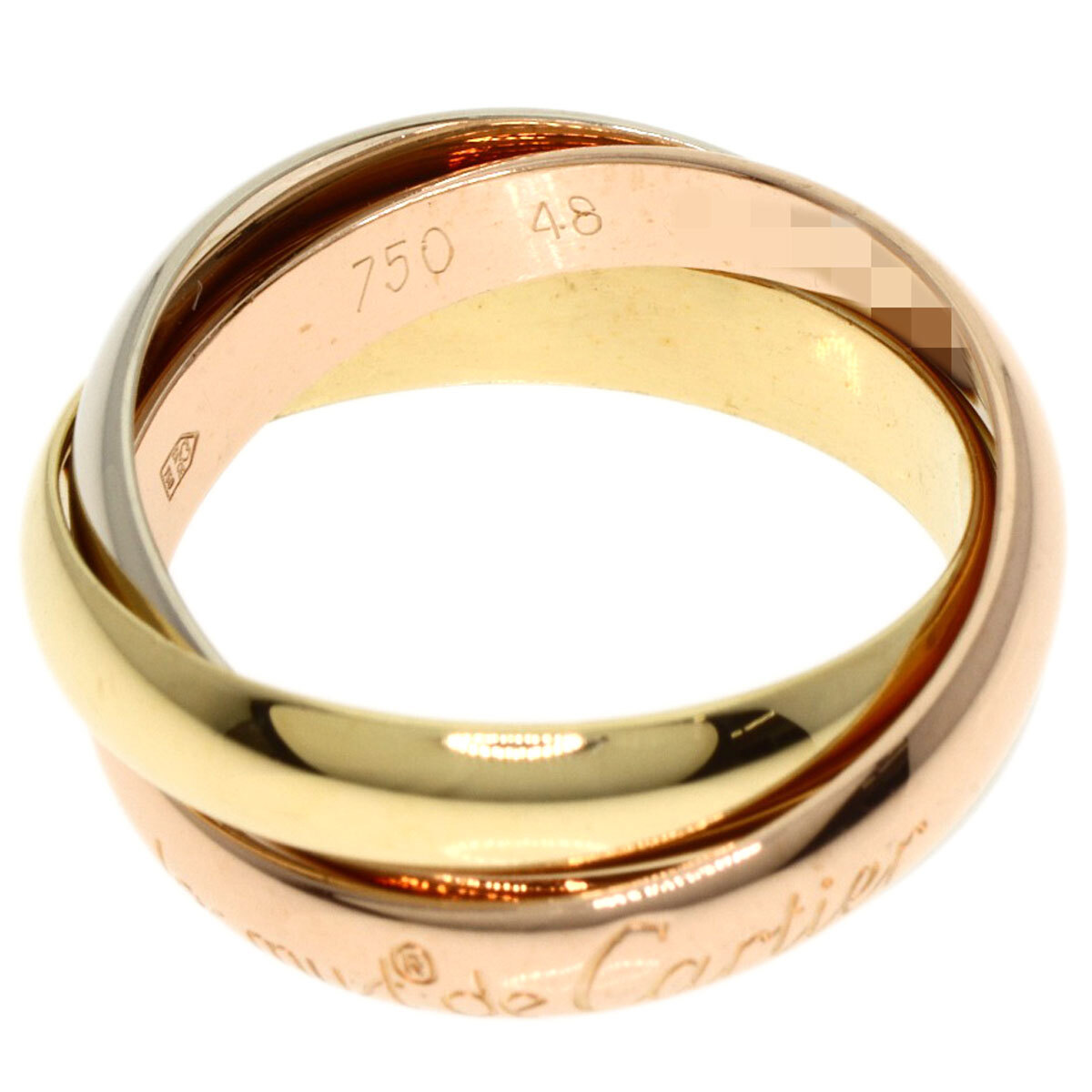 Cartier トリニティリング 48 カルティエ パンテール トリニティ リング #48 ゴールド K18