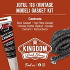 Vintage Jotul 118 Wood Stove Gasket Kit w Cement -FREE Shipping