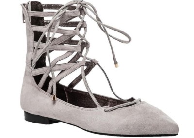 Jeffrey Campbell Atrium Trendy Flats Pointed Toe Lace Wrap