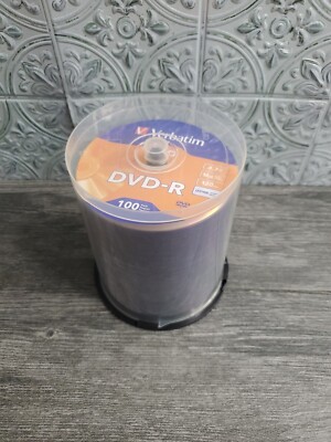 Verbatim DVD-R Discs 4.7GB 16x Spindle Silver 100 Pack 95102 