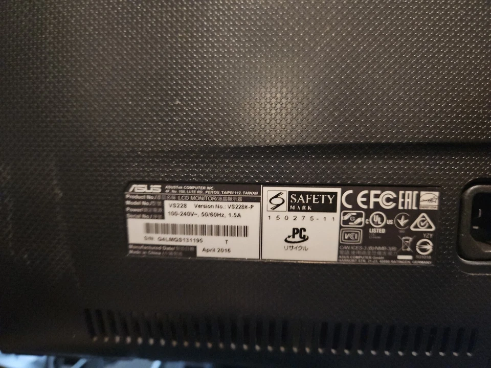 ASUS VS228 21.5" Full HD 1080p LED-Lit LCD Monitor VS228H-P VGA HDMI DVI - Image 2 of 3