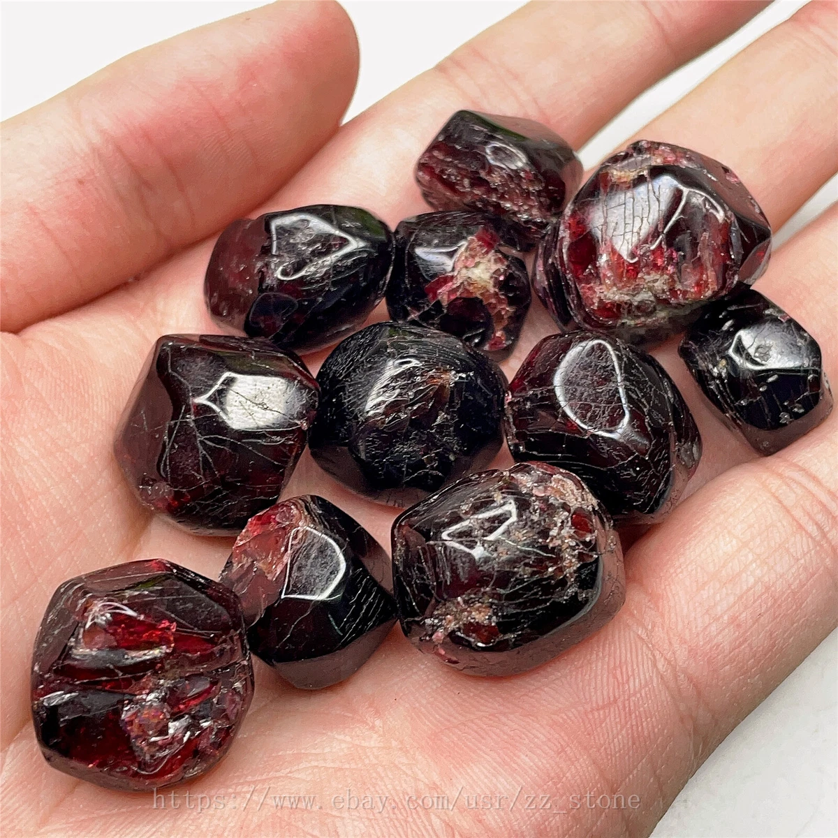 100g Polished Natural Red Garnet Pyrope Crystal Gemstone Mineral Specimen  Gift