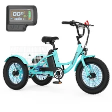 16" Electric Trike 250W Electric Tricycle 24V 10.4Ah Battery for 3'9" to 4'9" H