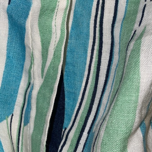 Erin London Womans Size L Top 100% LINEN Stripped Multicolor 3/4 Roll Sleeves - Picture 10 of 11