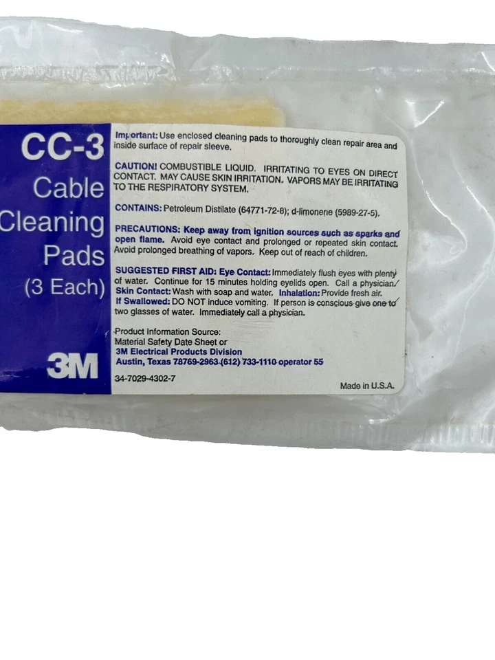 3M CC-3 Cable Cleaning Pads - Image 3 of 3