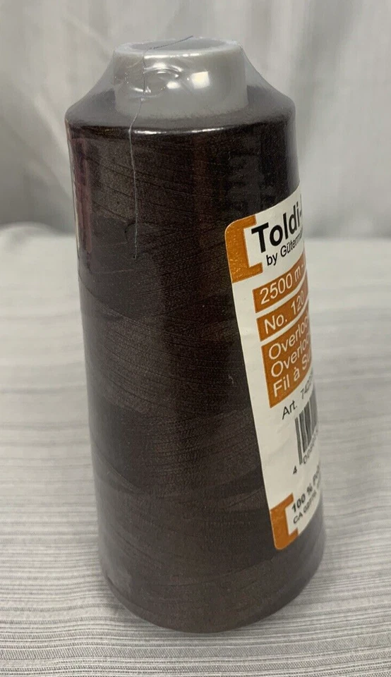 Toldi-Lock, Overlocking Thread, 100% Polyester, Brown, Color 2330, 2734 yds - Image 4 of 4
