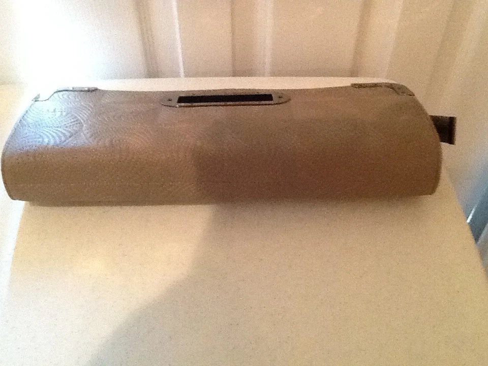 NWT BCBGMAXAZRIA Chelsey a Gravel Gray Taupe Leather Clutch Handbag - Image 4 of 4