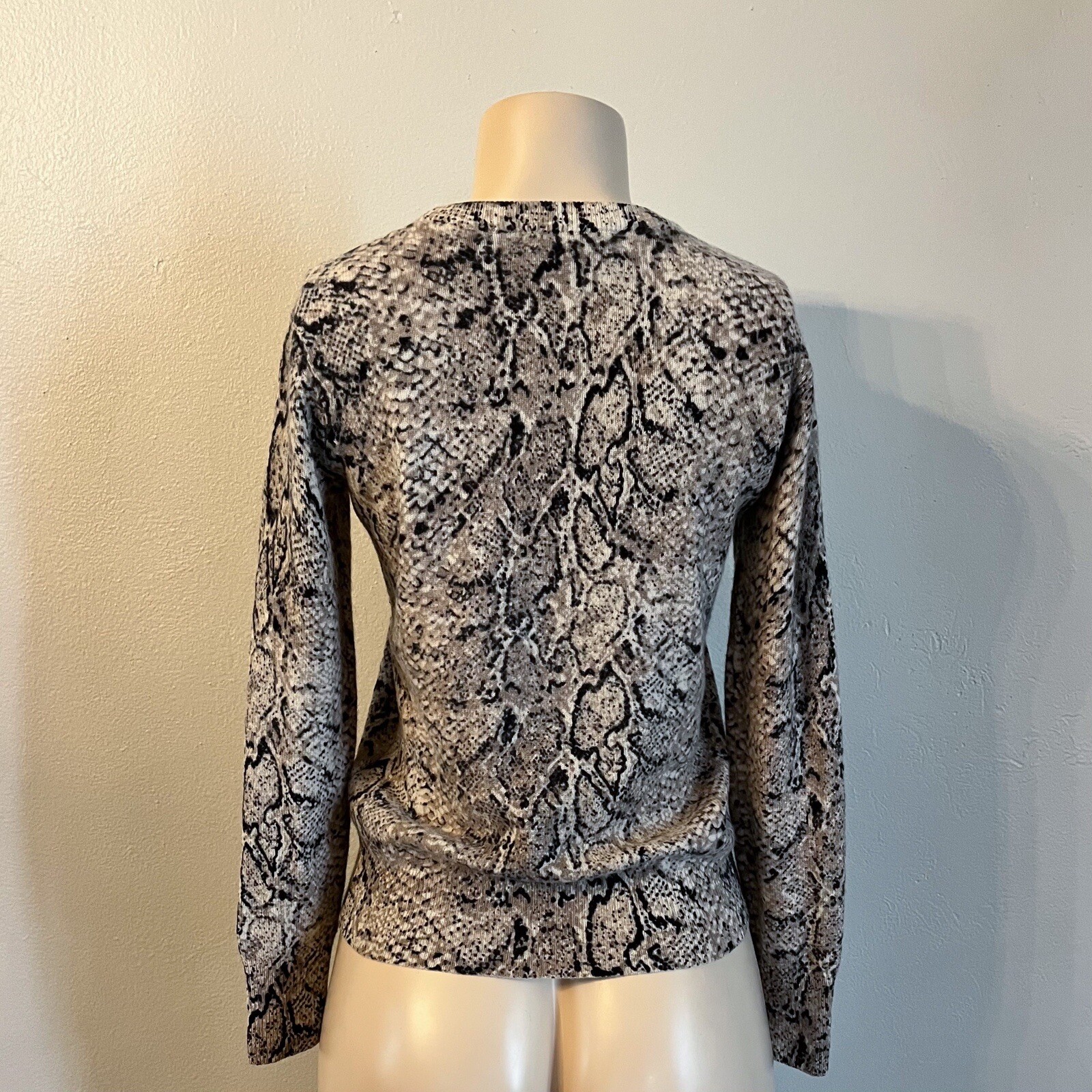 EQUIPMENT Python Shane Crew Cashmere Sweater Snak… - image 6