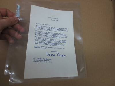 First Lady Nancy Reagan Signed Letter (6/7/87)