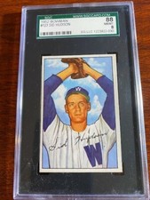 1952 Bowman #123 Sid Hudson. SGC 88 NRMT/MINT