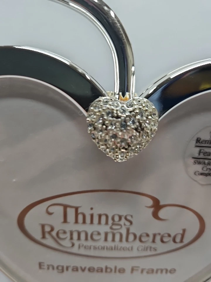 Marco de fotos en forma de corazón Things Remembered cristal de Swarovski ~ nuevo en caja amor de boda Foto 4 de 4