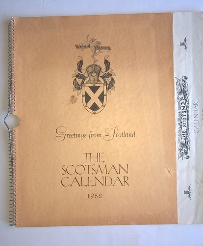 Greetings From Scotland The Scotsman Calendar 1952 Black White Photography UK