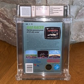 Nintendo 1987 Rad Racer NES 3 viti WATA 7.0 CIB gioco classificato nero guarnizione cerchio