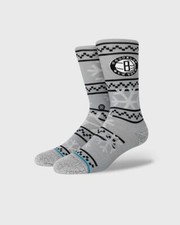 STANCE Men's Crew Socks NETS FROSTED 2 - Grey - Large 9-13 - NWT - LAST ONE