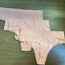 3 PAIRJockey Modal  Thong Panty Sz: Medium, Soft Pink Super ComfY! 1/2 Price !