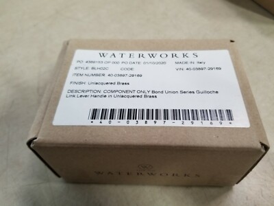 Waterworks COMPONENT ONLY Bond Union Guilloche Link Lever Handle 40-03897-29169