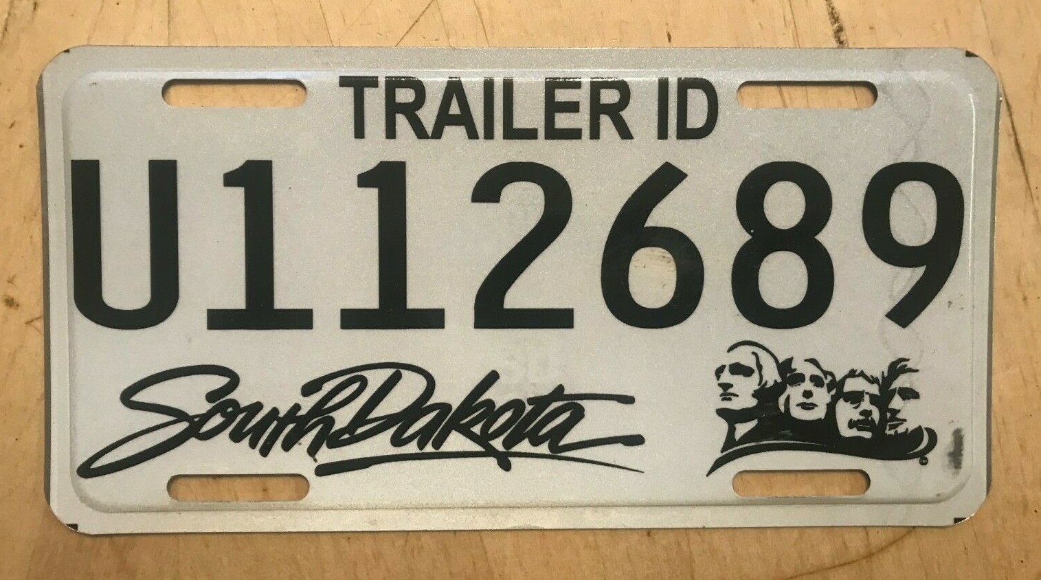 SOUTH DAKOTA TRAILER ID LICENSE PLATE " U 112689 " SD MT RUSHMORE eBay
