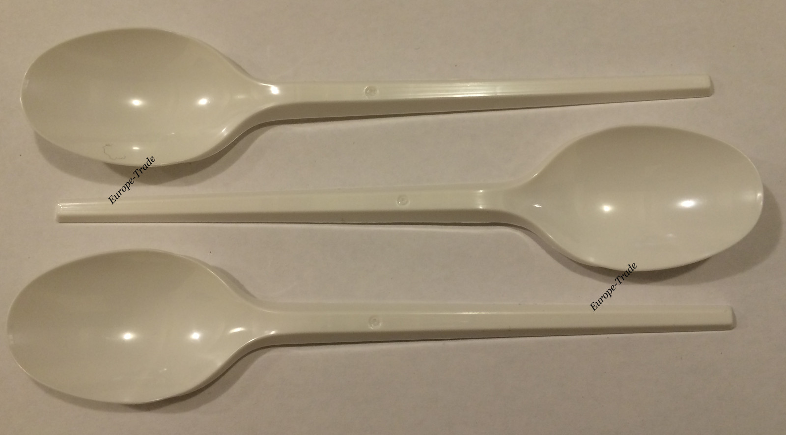 Strong White Plastic Spoons Knives Forks Disposable Set Cutlery