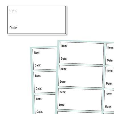 Food Date Storage Labels Removable Freezer Label for Containers, 1x2 Inch 200Pcs