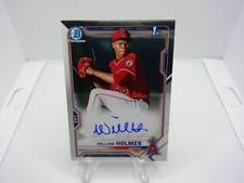 2021 Bowman Chrome Prospect William Holmes Auto 1st Bowman Angels #CPA-WH