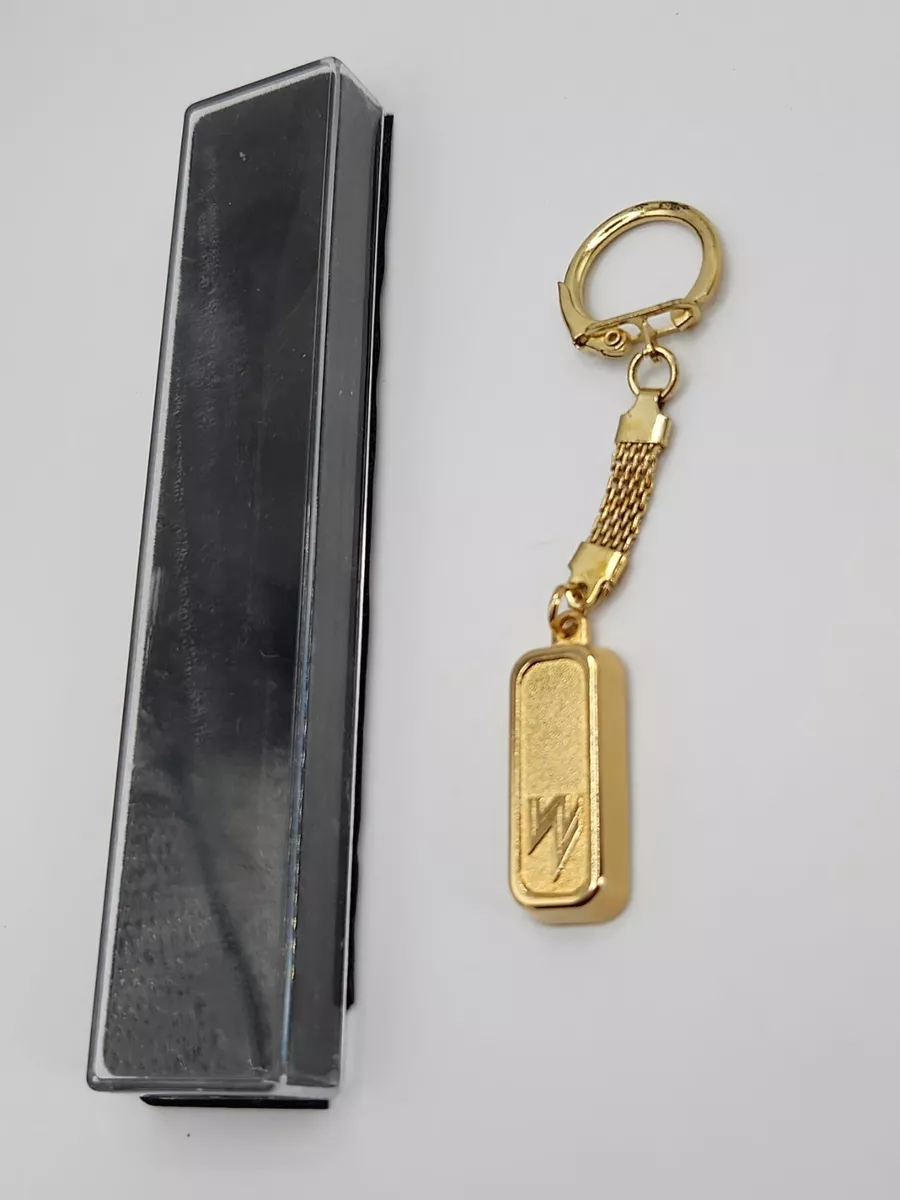 Vintage Faux 50g Gold Bar Ingot Keychain WW NIP