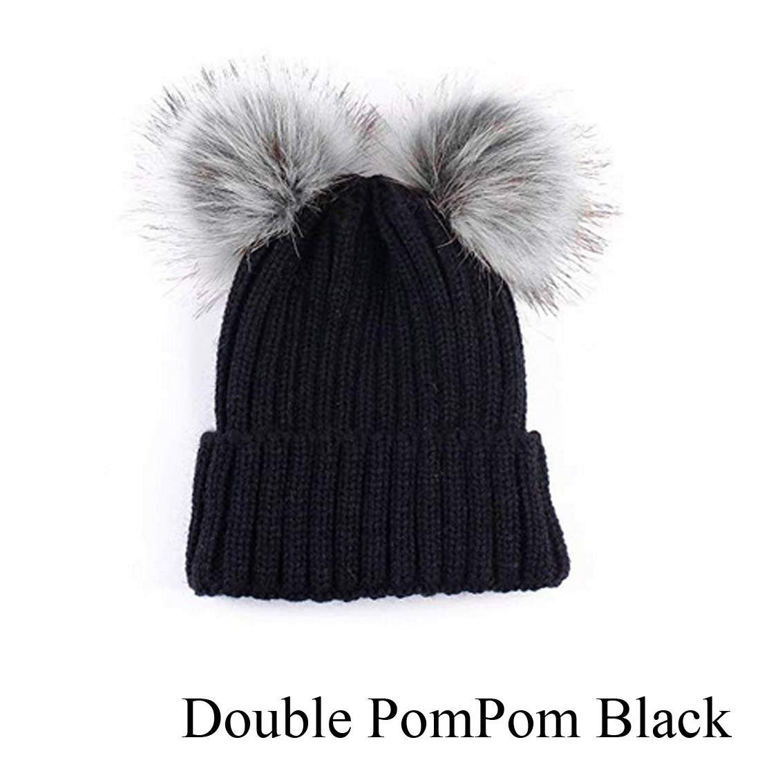 double pom pom beanie womens