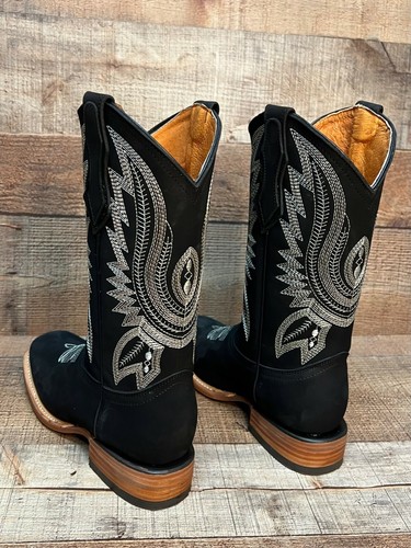 Womens Western Boots Rodeo Square Toe Cowgirl Embroidered Bota Vaquera Dama 801 - Picture 11 of 16
