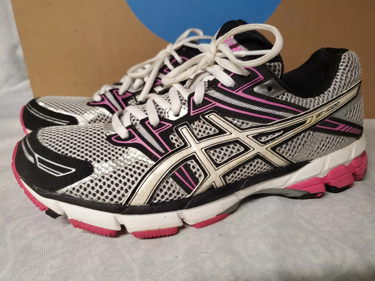 ASICS GT 1000 Women s Size 9 Running Shoes Gray Pink Black T2L6N eBay