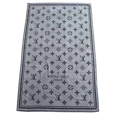 Louis Vuitton Beach Bath Towel Monogram Eclipse M73417 Cotton  
