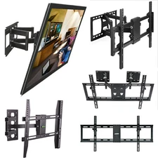 17-100'' Heavy Duty Full Motion TV Mount Wall Swivel Tilt Arm Solid Iron Bracket