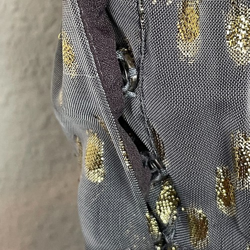 BCBGeneration Y2K Fairy One Shoulder Blouson Dress Sz 0 Gray Gold Chiffon - Picture 5 of 10