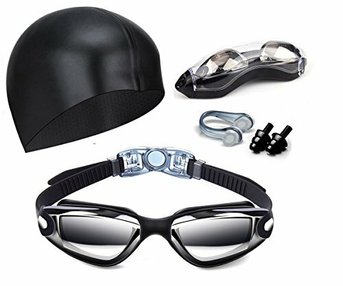 Schwimmbrille Schwimmbrille kein Auslaufen mit Nasenclip, Ohrstöpsel und Etui - Bild 9 von 10