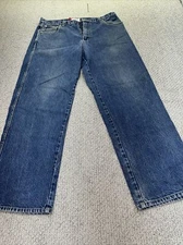 Nests High Standard Denim distressed blue denim jeans 36