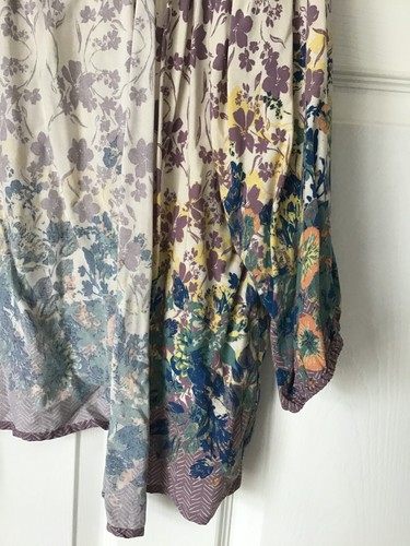 M&S Indigo beautiful cream floral print open front jacket cardigan - 12 BNWT New - Picture 2 of 4