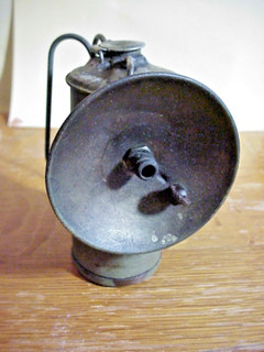 GUY'S DROPPER Tall Boy Supervisor's RARE Antique CARBIDE MINER'S LAMP