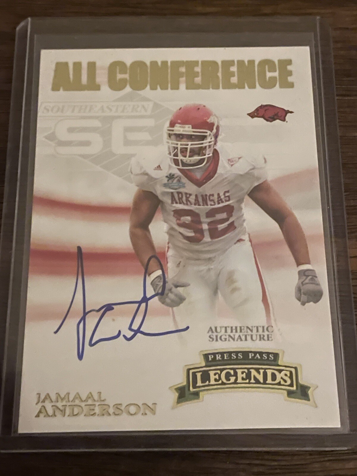 Jamaal Anderson Press Pass Legends All Conference Autographs #ACJA Base