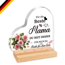 Herz Acrylgeschenk für Mama, Liebe Zitat, Erinnerung, Muttertag, Geburtstag