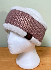 C.C Exclusive OSFM Winter Warm Fuzzy Lined Ear Warmer Headband Metallic Finish