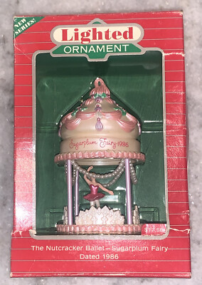 Hallmark 1986 Nutcracker Ballet -Sugar Plum Fairy Christmas Ornament 4.5 T Light