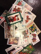 20 MNH All Different Retro Christmas stamps